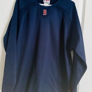 Majestic Red Sox Deep Blue Sweatshirt with Red Accent